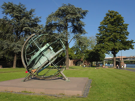 Äquatorialsonnenuhr mit Wiese - Hessen (Frankfurt am Main)