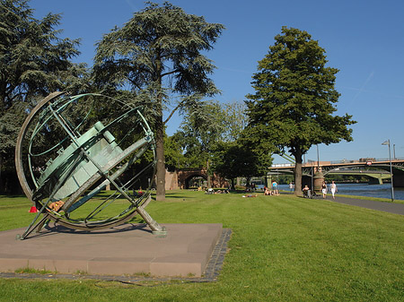 Äquatorialsonnenuhr mit Wiese - Hessen (Frankfurt am Main)
