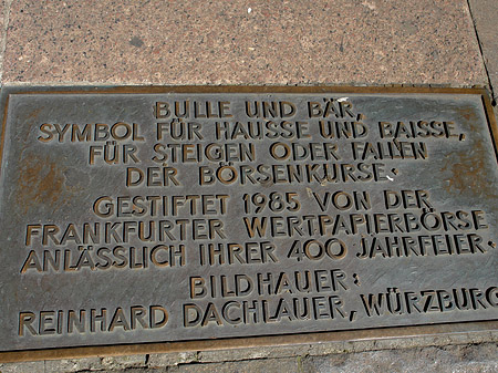Information über Bulle und Bär Foto 